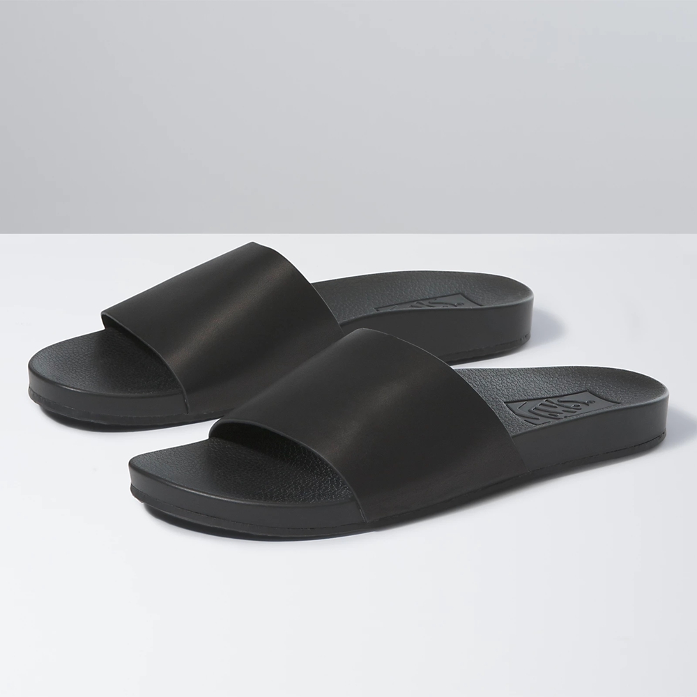 Vans Cuero Decon Chanclas Negras | VN913I4UU42